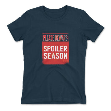 Spoiler Alert Womens T-Shirt in Midnight Navy color